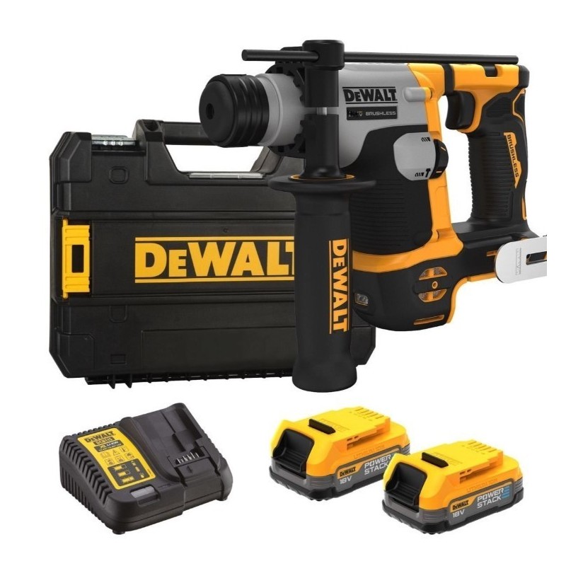Tassellatore SDS a batteria 18V con due Batterie PowerStack Dewalt