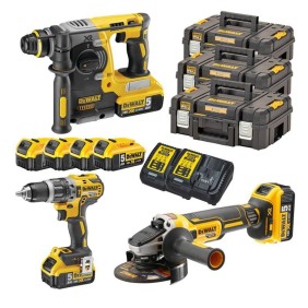 Kit Tassellatore e Smerigliatrice  con 4 Batterie 18V XR 5.0Ah Dewalt DCK353P4T-ITDCK353P4T-IT