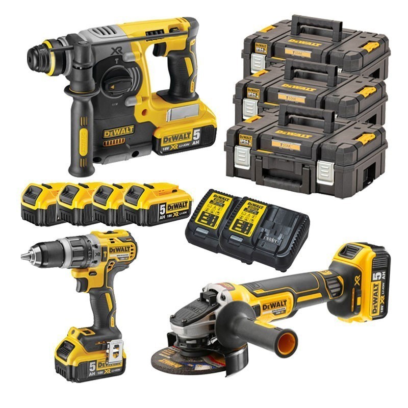 Kit Tassellatore e Smerigliatrice  con 4 Batterie 18V XR 5.0Ah Dewalt DCK353P4T-ITDCK353P4T-IT