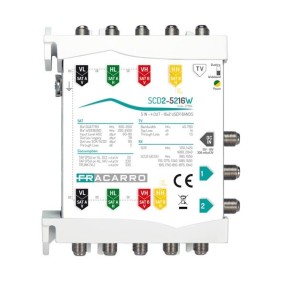 Multiswitch Fracarro 5 ingressi 2 uscite Legacy SCD2-5216W