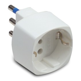 Adattatore 16A+T bianco con alveoli schermati MST 05821