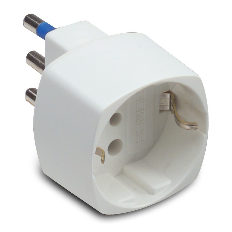 Adattatore 16A+T bianco con alveoli schermati MST 05821