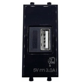 Modulo con caricatore universale USB tipo A 3A 240V Ave life 442082USB3