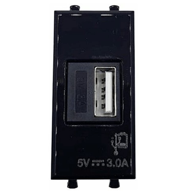 Modulo con caricatore USB tipo A 1 modulo Ave tekla 445082USB3A