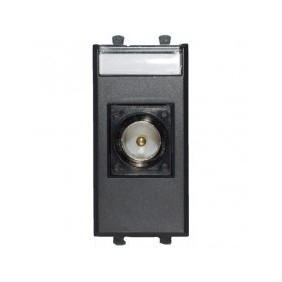 Presa con porta coassiale TV satellitare 1 modulo Ave 445096IF