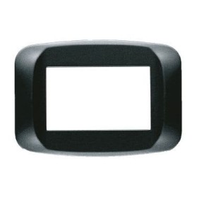 Placca a 3 moduli per interruttori grigio scuro Ave Banquise 45PB03GSM
