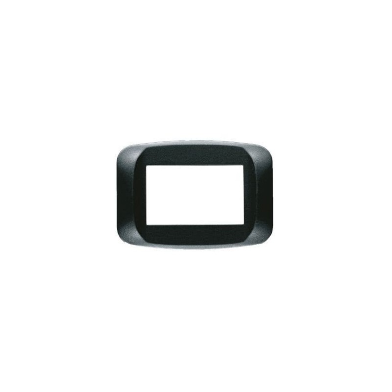 Placca a 3 moduli per interruttori grigio scuro Ave Banquise 45PB03GSM