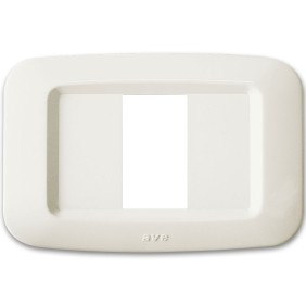 Placca 1 modulo in tecnopolimero per interruttori Bianco Ave 45PY01BP