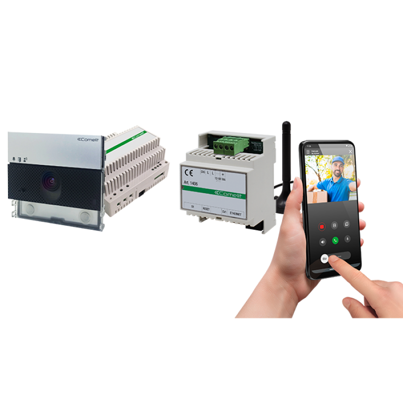 Kit base per l'inoltro chiamate videocitofoniche Comelit UT9000CON