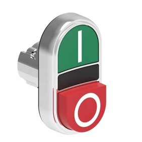 Doppio Pulsante verde e rosso ad impulso Lovato LPSB7223