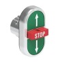 Pulsante triplo ad impulso 2 rasati e 1 sporgente Lovato LPSB7355