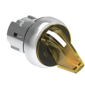 Selettore illuminabile giallo Platinum 2 posizioni Lovato LPSSL1205
