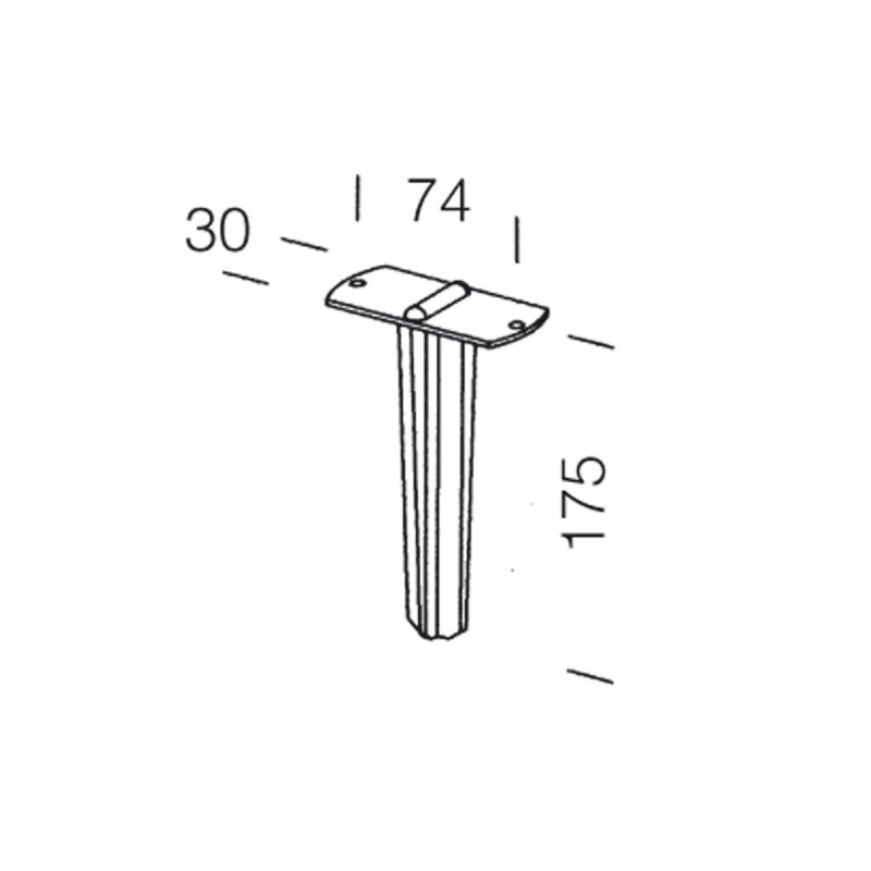 Picchetto per il fissaggio dei faretti nel terreno nero Disano 99133500