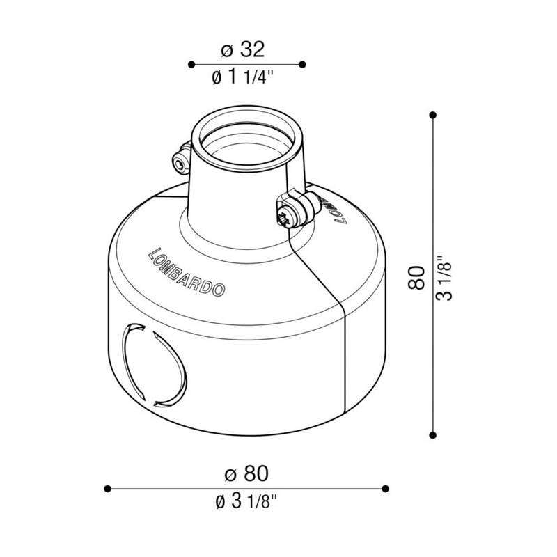 Armatura da incasso per lampade da incasso Lombardo LB1070001