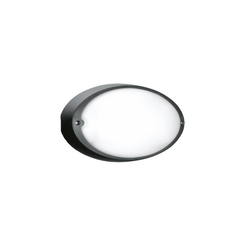 Plafoniera LED Airy ovale 300 IP54 grigio Lombardo LB82122