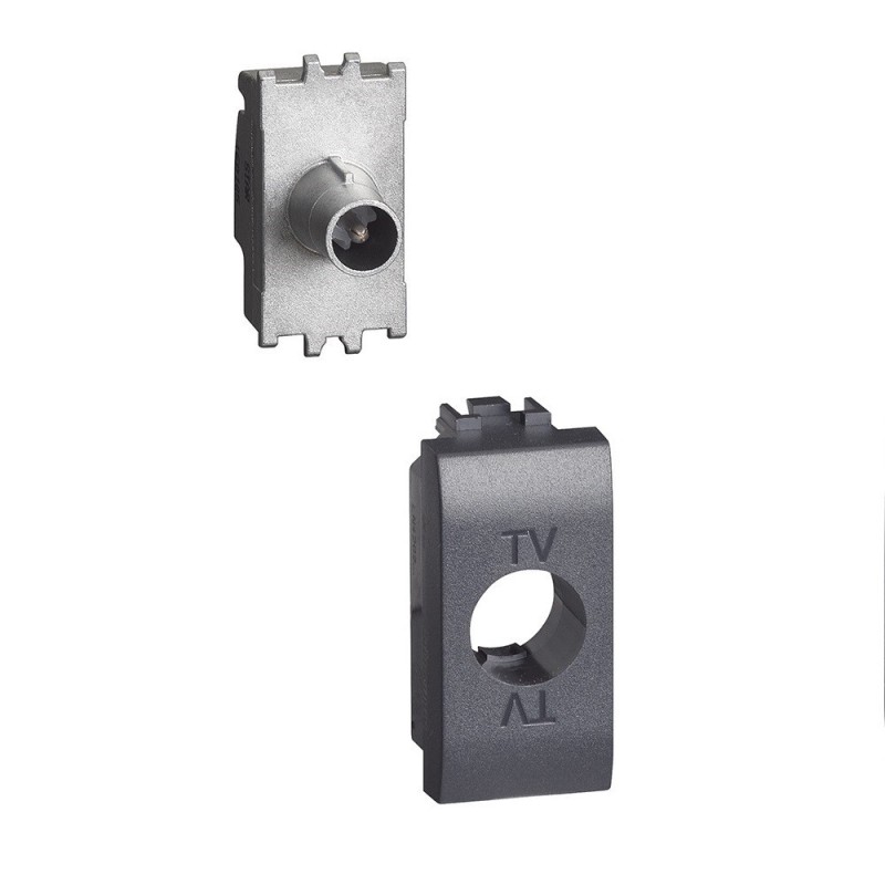 Presa coassiale diretta 1 modulo nero Bticino Living L4202DN