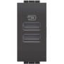 Caricatore USB con due porte tipo A fino a 15W Bticino Living L4191AA