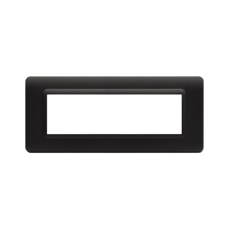 Placca AVE 44PY07GTK "Tecnopolimero Sistema 44"  7 moduli grigio tekla