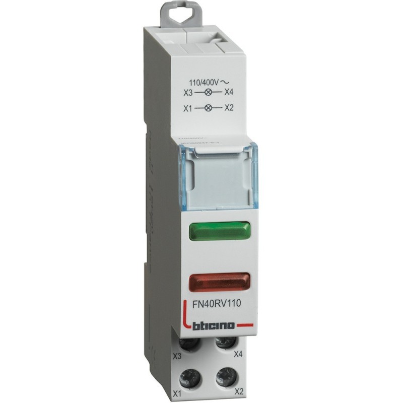 Lampada doppia rossa e verde attacco DIN 110-400 Vac BTicino FN40RV110