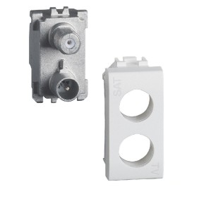 Presa coassiale diretta demiscelata per impianti TV BTicino N4214DN