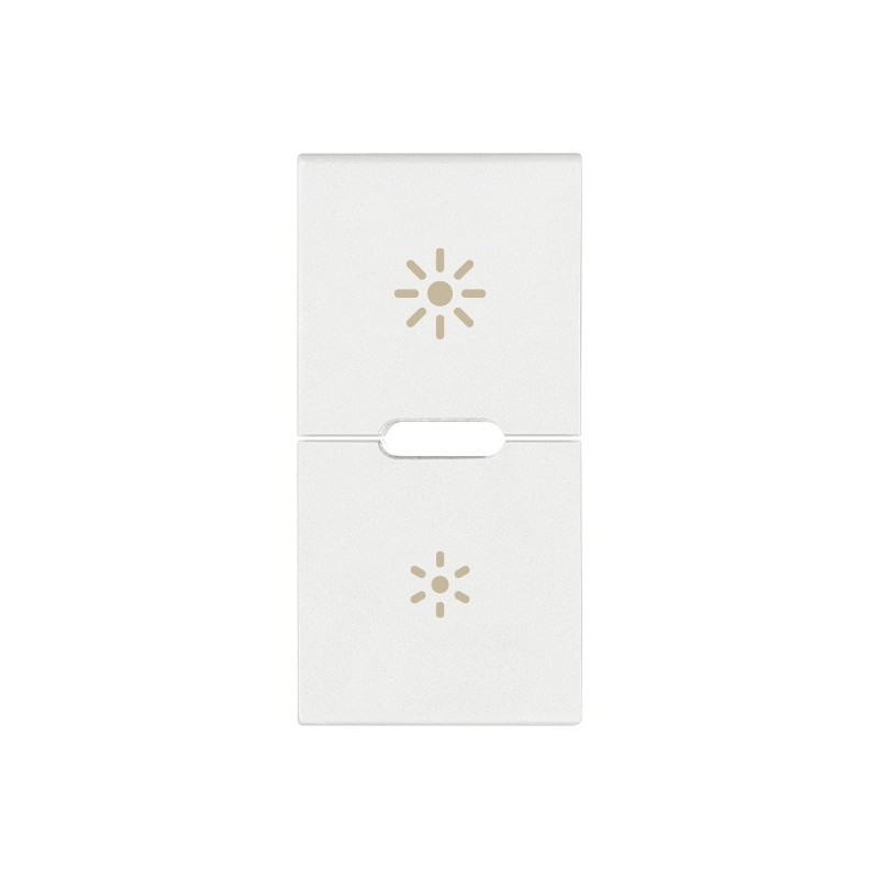 Due mezzi tasti intercambiabili bianco 1 modulo simboli dimmer Vimar Arkè 19755.3.B