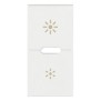 Due mezzi tasti intercambiabili bianco 1 modulo simboli dimmer Vimar Arkè 19755.3.B
