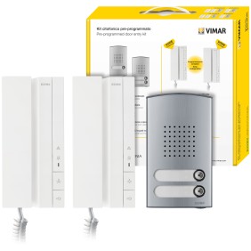 Kit citofonico bifamiliare due fili plus ELVOX Vimar K40540.E2