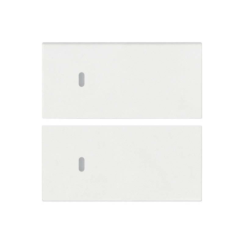 Doppio tasto neutro intercambiabile 2 modulo bianco Vimar 19752.B