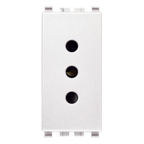 Presa 2P+T 10A P11 1 modulo Bianco Vimar Eikon Bianca 20201.B