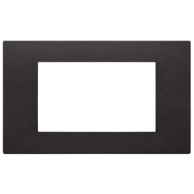 Placca in tecnopolimero 4 moduli Vimar Linea Nera 30654.02