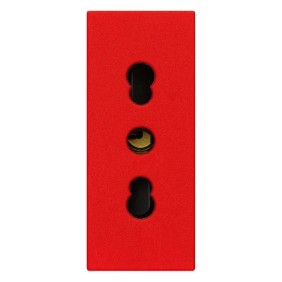 Presa bipasso 10/16A 250V rossa serie Vimar Linea 30203.R