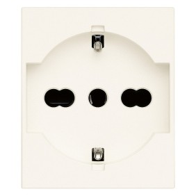 Presa Schuko bipasso 16A 250V Vimar Linea Bianca 30210.B