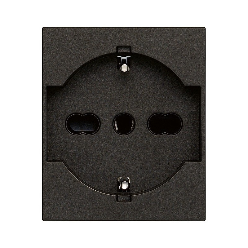 Presa Schuko bipasso 16A 250V Vimar Linea Nera 30210.G