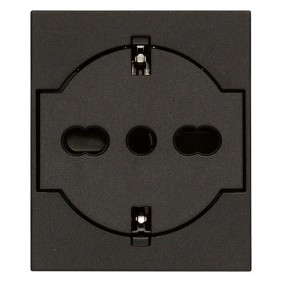 Presa Schuko bipasso a filo 16A 250V Vimar Linea Nera 30211.G
