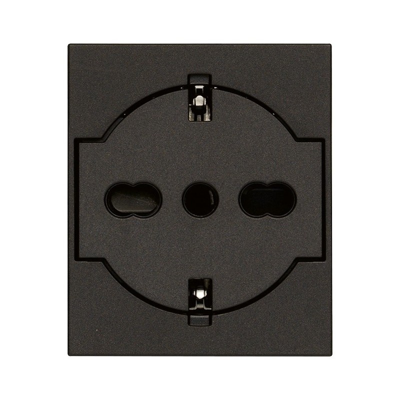 Presa Schuko bipasso a filo 16A 250V Vimar Linea Nera 30211.G
