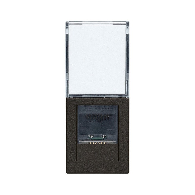 Presa RJ45 Netsafe Cat.6 non schermata Vimar Linea Nera 30339.13G