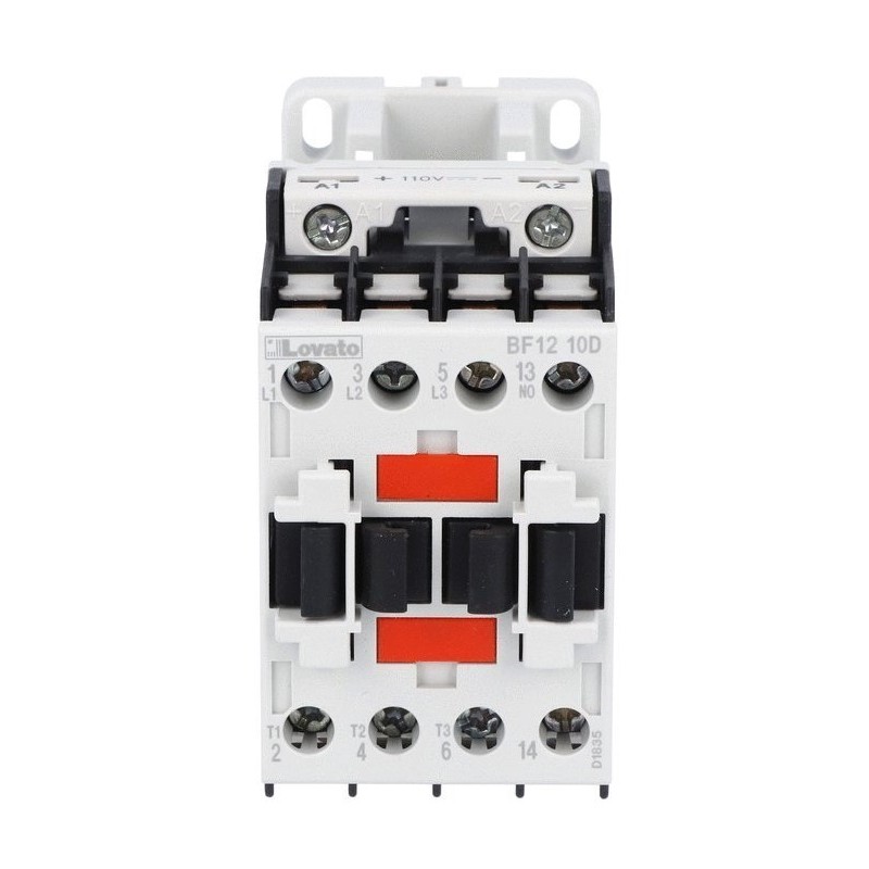 Contattore tripolare bobina 24VDC 12A in AC3 Lovato BF1210D024