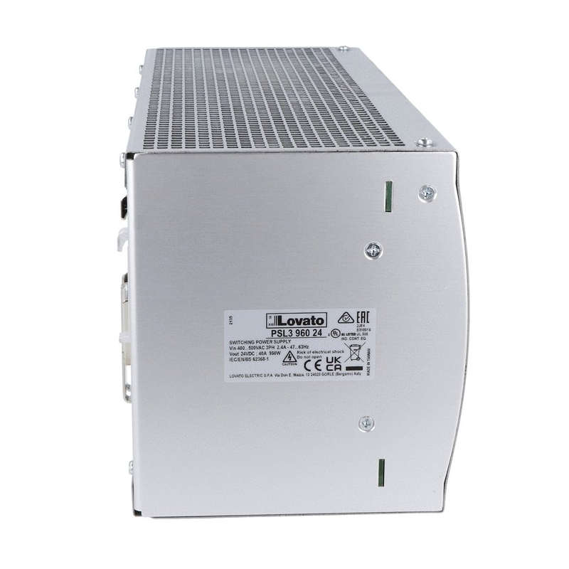 Alimentatore switching guida DIN trifase etichetta Lovato PSL396024