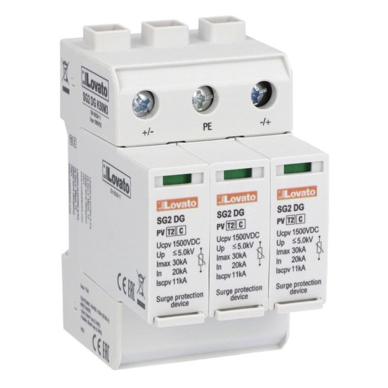 Scaricatore di sovratensione tipo 2 1500Vdc Lovato SG2DGK50M3