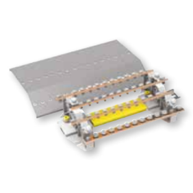 Morsettiera tetrapolare 400A 16 fori M6 1 foro M8 Arnocanali BB40017