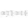 Dimensioni Presa Mobile CEE 3P+N+T 380V 125A IP66 Gewiss GW62061H