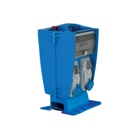 Quadro stagno da cantiere precablato a 4 prese interbloccate Palazzoli 634106