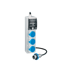 Quadro mobile precablato a 3 prese fisse interbloccate Palazzoli 670030