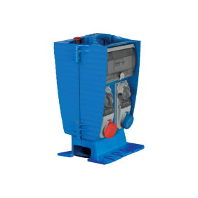 Quadro stagno da cantiere precablato a 4 prese interbloccate Palazzoli 644102