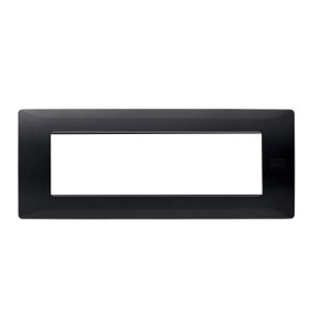 Placca 7 moduli in tecnopolimero Nero Simon Urmet Flexa 11807.NA