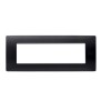 Placca 7 moduli in tecnopolimero Nero Simon Urmet Flexa 11807.NA