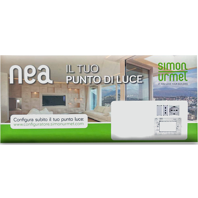 Kit serie civile Nea con dispositivi bianchi Urmet 11800/905.B