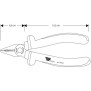 Pinza universale isolata 180mm con tronchese Etelec T4504 Misure