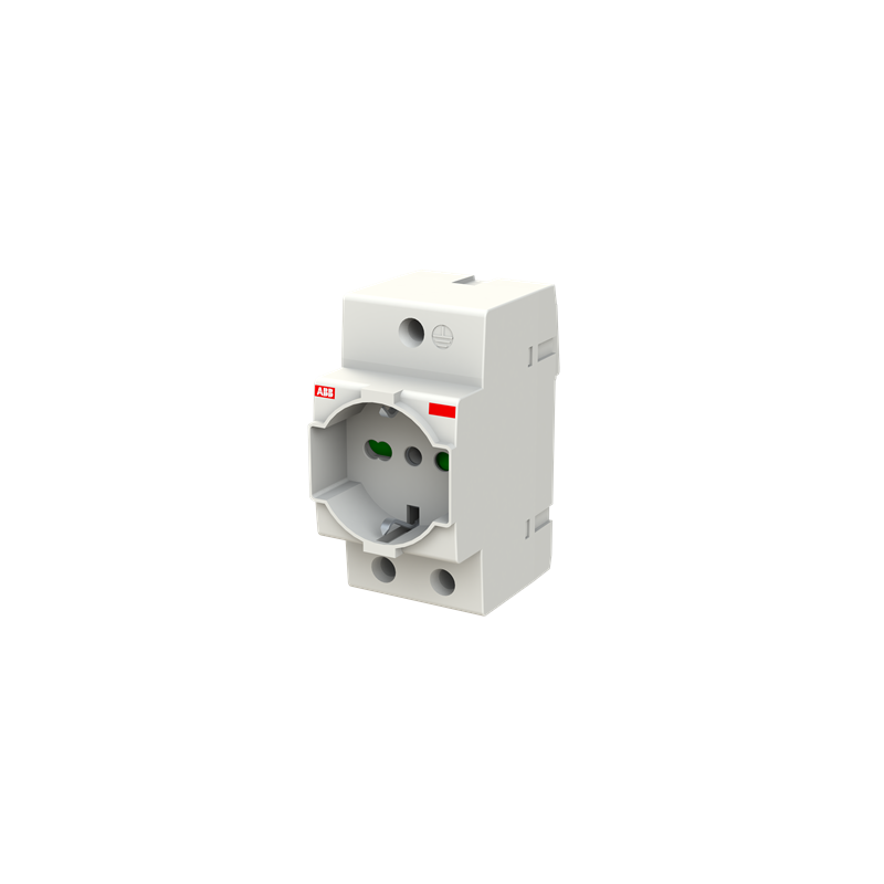 Presa Schuko bipasso P30+P11/17 16A grigia ABB M420274 Lato