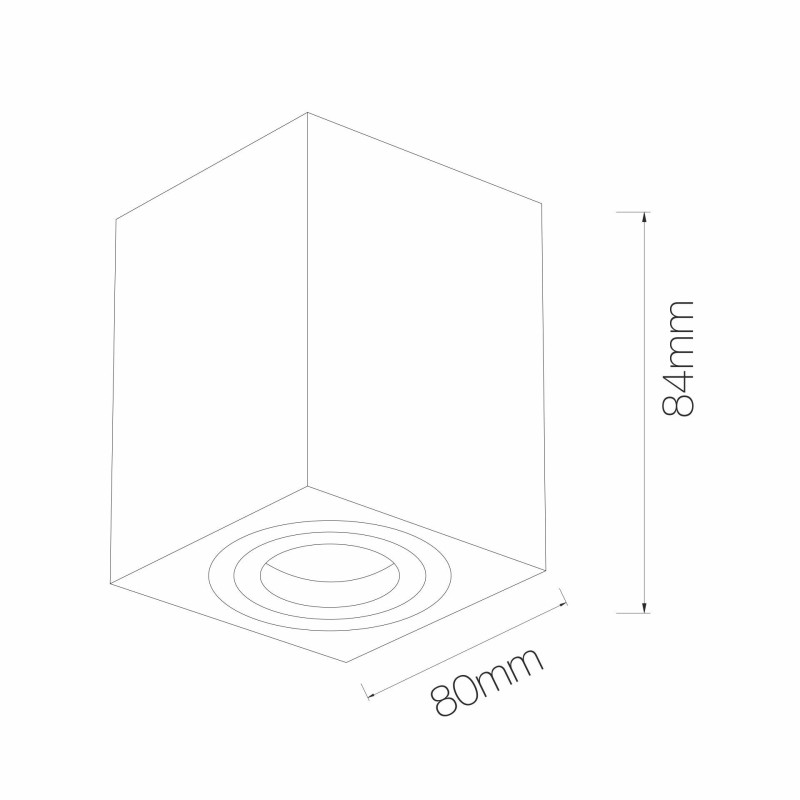 Dimensioni Applique ARO ZIO SUPERFICIE Bianco per lampadine GU10 Beneito Faure 4482
